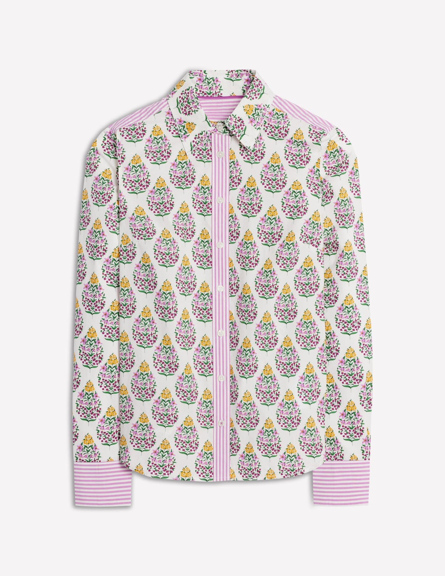 Sienna Cotton Shirt-Multi, Wildflower Bouquet