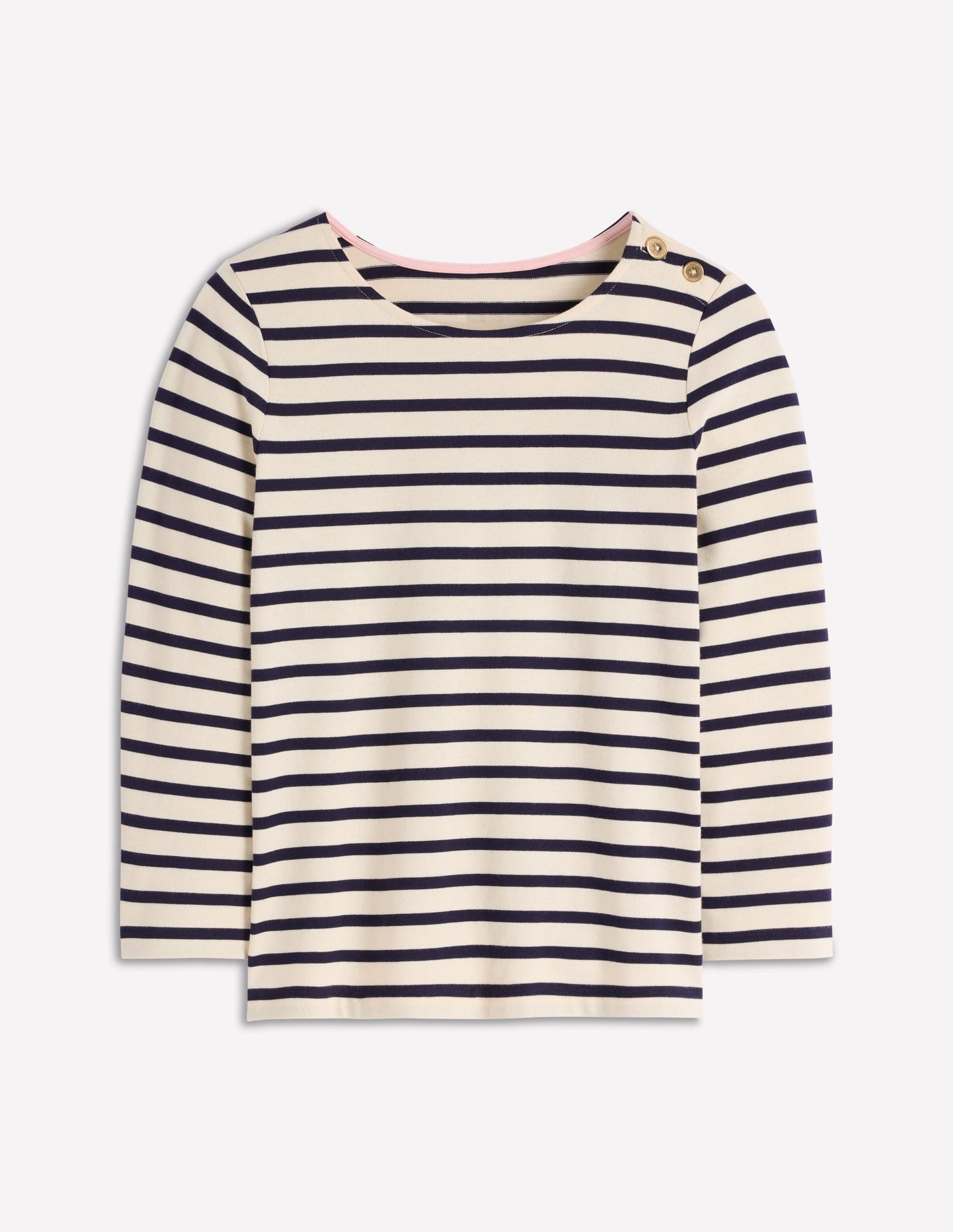 Button Mariner Breton-Ivory and Navy Stripe