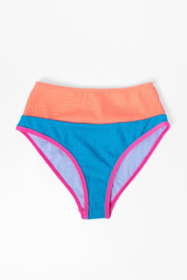 Do Not Disturb Blue Color Block Bikini Bottoms FINAL SALE
