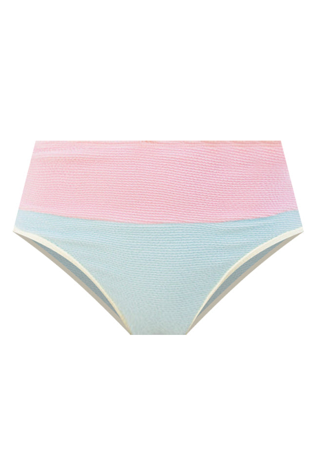 Do Not Disturb Blue Color Block Bikini Bottoms FINAL SALE