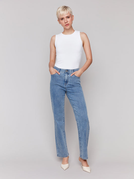 Charlotte Straight Leg Jeans - Light Blue